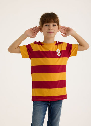 House of Clubs - Galatasaray Çizgili Retro Çocuk T-shirt