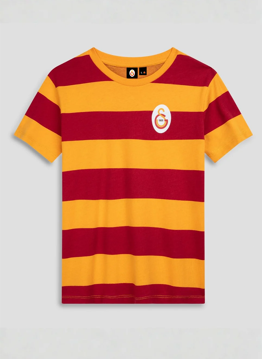 House of Clubs - Galatasaray Çizgili Retro Büyük Çocuk T-shirt